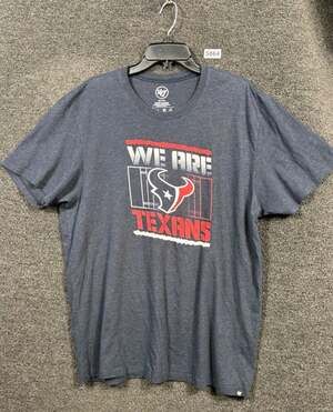 47 Brand NFL Houston Texas T-Shirt Mens XXL Gray Short Sleeve "We Are Texans"